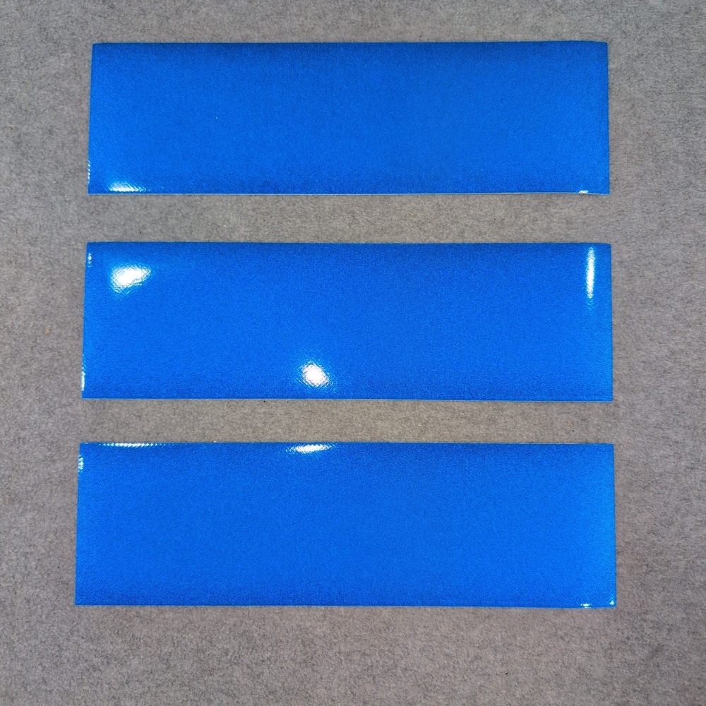 3M Scotchlite 680CR Reflective Blue Graphic Film Adhesive Decal Strips 3 Pack - Picture 2 of 6